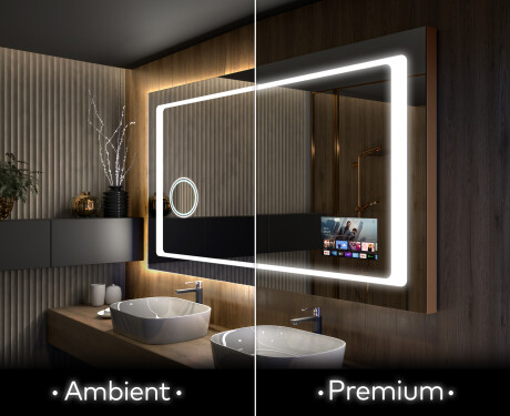 Moderne badkamer spiegel met led-verlichting L61