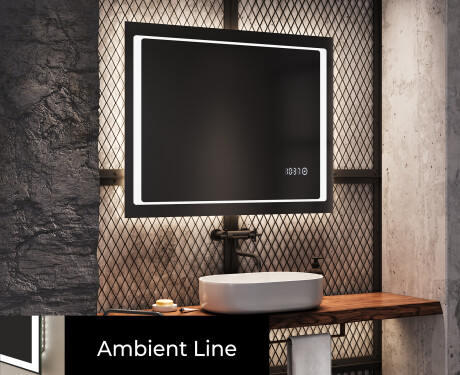 Moderne badkamer spiegel met led-verlichting L61 #4