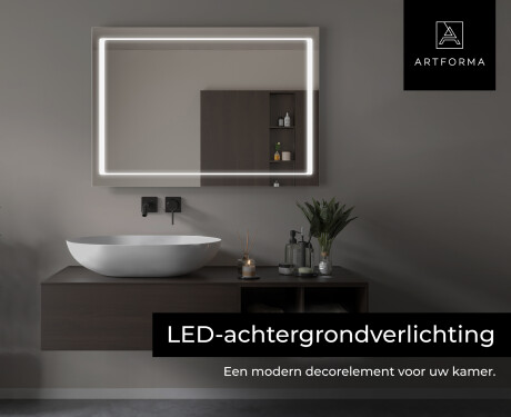 Moderne badkamer spiegel met led-verlichting L61 #6