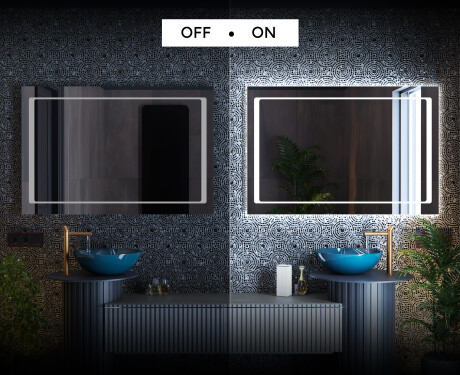 Moderne badkamer spiegel met led-verlichting L61 #3