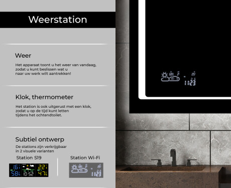 Moderne badkamer spiegel met led-verlichting L61 #5