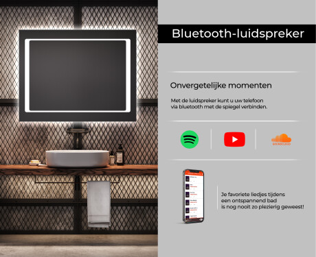 Moderne badkamer spiegel met led-verlichting L61 #6