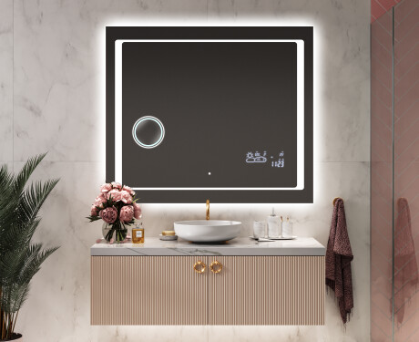 Moderne badkamer spiegel met led-verlichting L61 #9