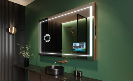 Moderne badkamer spiegel met led-verlichting L61