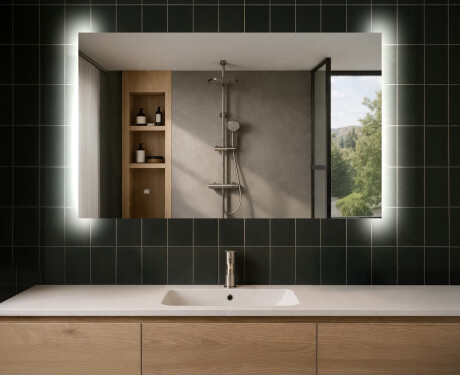 Moderne badkamer spiegel met led-verlichting L62