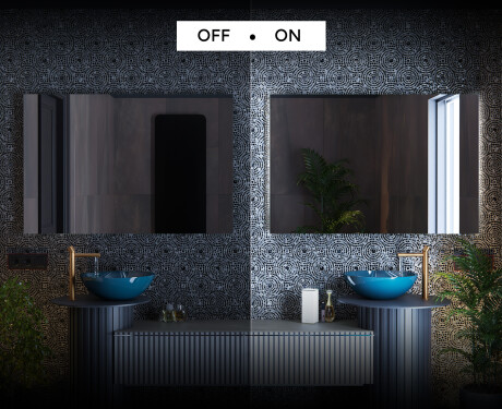 Moderne badkamer spiegel met led-verlichting L62 #3