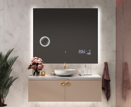 Moderne badkamer spiegel met led-verlichting L62 #8