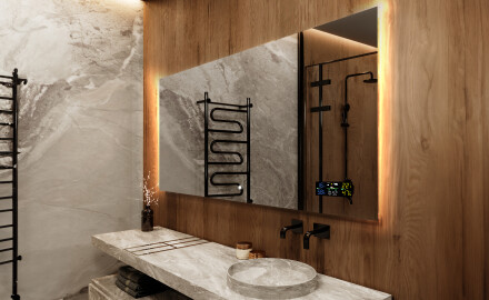 Moderne badkamer spiegel met led-verlichting L62