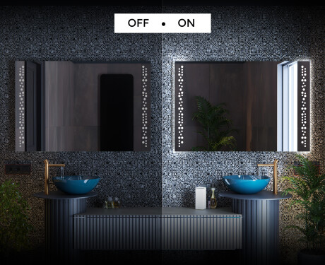 Moderne badkamer spiegel met led-verlichting L65 #3
