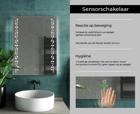 Moderne badkamer spiegel met led-verlichting L65 #7