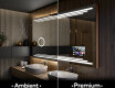 Moderne badkamer spiegel met led-verlichting L75
