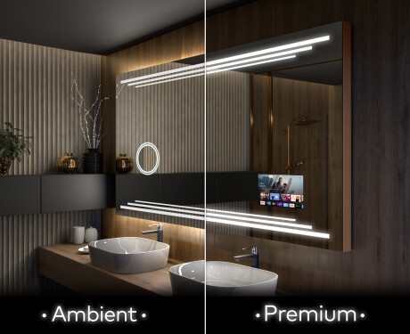 Moderne badkamer spiegel met led-verlichting L75 #1