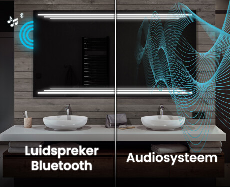 Moderne badkamer spiegel met led-verlichting L75 #5
