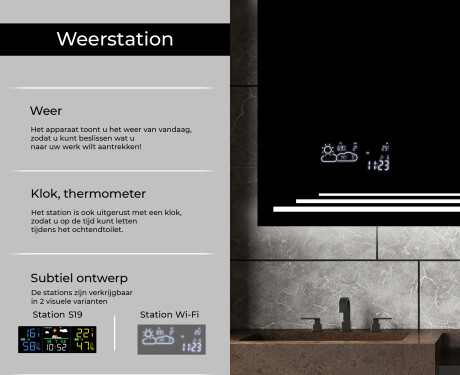 Moderne badkamer spiegel met led-verlichting L75 #5