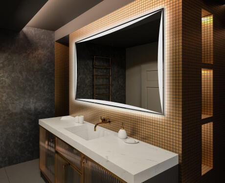 Moderne badkamer spiegel met led-verlichting L77