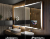 Moderne badkamer spiegel met led-verlichting L77