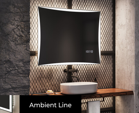 Moderne badkamer spiegel met led-verlichting L77 #4