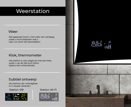 Moderne badkamer spiegel met led-verlichting L77 #5