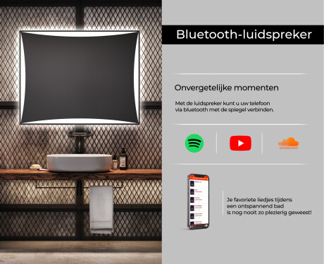 Moderne badkamer spiegel met led-verlichting L77 #6