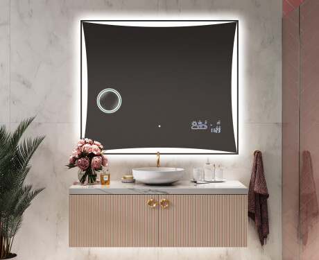 Moderne badkamer spiegel met led-verlichting L77 #9