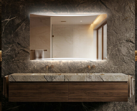 Moderne badkamer spiegel met led-verlichting L78