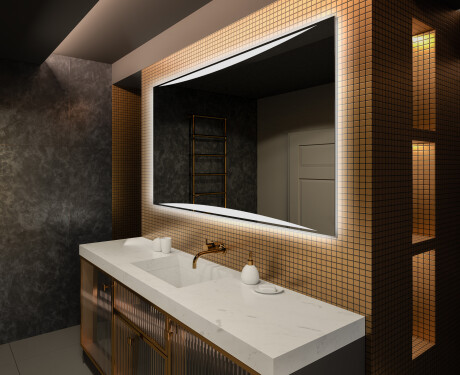 Moderne badkamer spiegel met led-verlichting L78