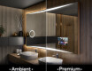 Moderne badkamer spiegel met led-verlichting L78