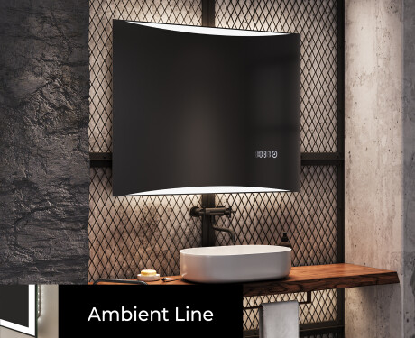 Moderne badkamer spiegel met led-verlichting L78 #4