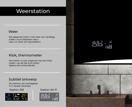 Moderne badkamer spiegel met led-verlichting L78 #5