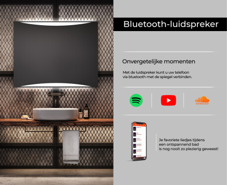Moderne badkamer spiegel met led-verlichting L78 #6