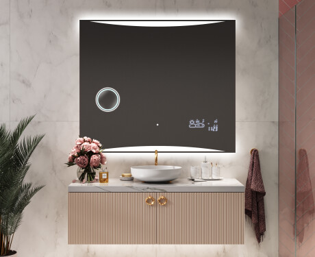 Moderne badkamer spiegel met led-verlichting L78 #9