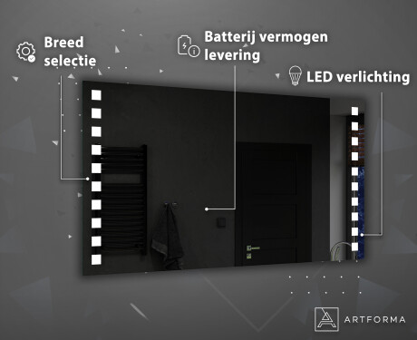 Led spiegel op batterijen L03 #4