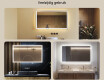 Moderne badkamer spiegel met led-verlichting 120x70cm met koel LED-licht 7000K, warm licht 3000K of neutraal licht 4500K #2
