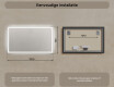 Moderne badkamer spiegel met led-verlichting 120x70cm met koel LED-licht 7000K, warm licht 3000K of neutraal licht 4500K #7