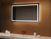 Moderne badkamer spiegel met led-verlichting 120x70cm met koel LED-licht 7000K, warm licht 3000K of neutraal licht 4500K