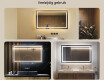 Moderne badkamer spiegel met led-verlichting 120x70cm met koel LED-licht 7000K, warm licht 3000K of neutraal licht 4500K #2