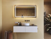 Moderne badkamer spiegel met led-verlichting 120x70cm met koel LED-licht 7000K, warm licht 3000K of neutraal licht 4500K #8