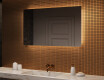 Moderne badkamer spiegel met led-verlichting 120x70cm met koel LED-licht 7000K, warm licht 3000K of neutraal licht 4500K
