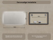 Moderne badkamer spiegel met led-verlichting 120x70cm met koel LED-licht 7000K, warm licht 3000K of neutraal licht 4500K #7