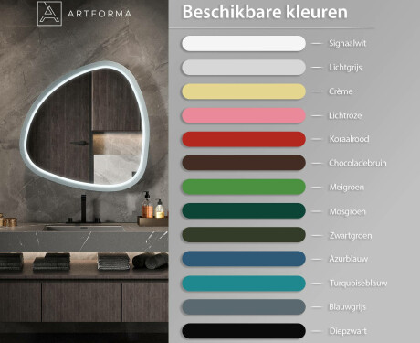 Onregelmatige LED-spiegel met hoogglans gelakte MDF-lijst L308 #3