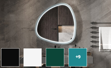 Onregelmatige LED-spiegel met hoogglans gelakte MDF-lijst L308