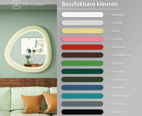 LED-spiegel met onregelmatige vorm en gelakte MDF-lijst L308 #3