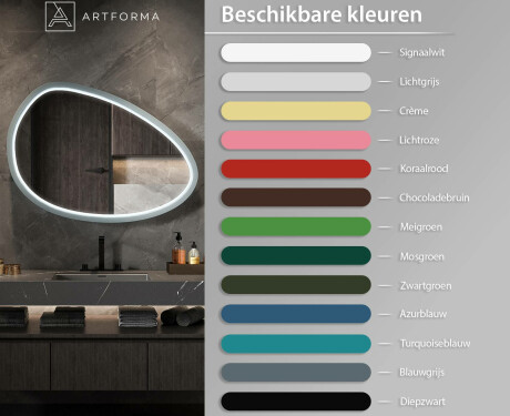 Asymmetrische LED-spiegel met gelakte MDF-lijst L310 #3