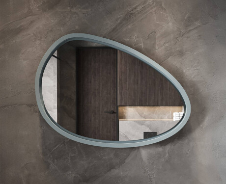 Asymmetrische LED-spiegel met gelakte MDF-lijst L310 #7