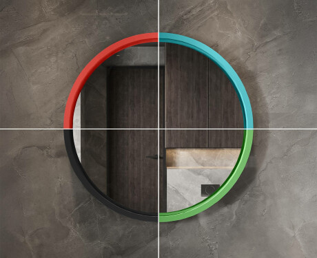 Rond LED-spiegel in een gelakte MDF-lijst L306 #7