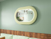 Moderne LED-spiegel met stadionvorm en MDF-frame L307