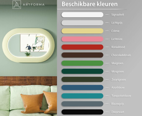 Moderne LED-spiegel met stadionvorm en MDF-frame L307 #3