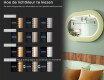 Moderne LED-spiegel met stadionvorm en MDF-frame L307 #5