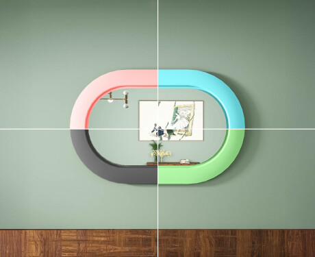 Moderne LED-spiegel met stadionvorm en MDF-frame L307 #6