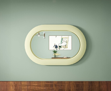 Moderne LED-spiegel met stadionvorm en MDF-frame L307 #7